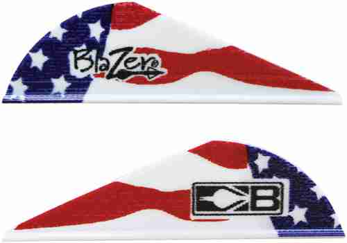 10832AF2.jpg BOHNING BLAZER VANES TRUE - COLOR 2" AMERICAN FLAG 100PK - Image 1