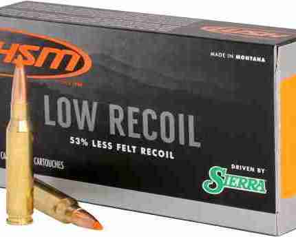 HSM LOW RECOIL 308 WIN 150GR - SBT 20RD 25BX/CS