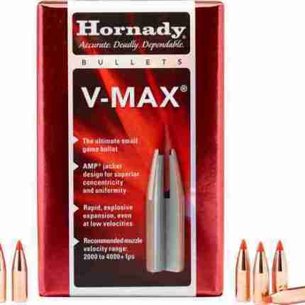 HORNADY BULLETS 22 CAL 224 - 53GR V-MAX 100RD 40BX/CS