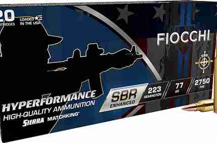 FIOCCHI 223 REM SBR ENHANCED - 77GR HPBT 20RD 10BX/CS