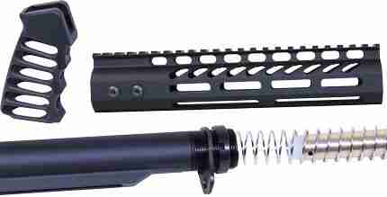 GUNTEC AR15 9" PISTOL BRACE - BUILD KIT & BUFFER TUBE BLACK