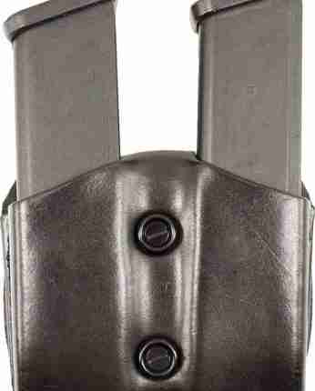 DESANTIS DOUBLE MAG POUCH OWB - LEATHER SIG P365 BLACK